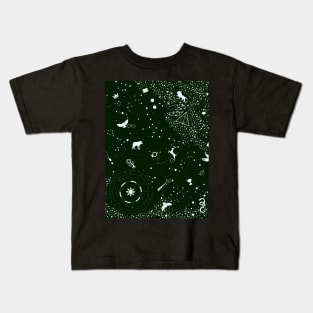 Emerald Green Pattern Design Abstract Home Decor Kids T-Shirt